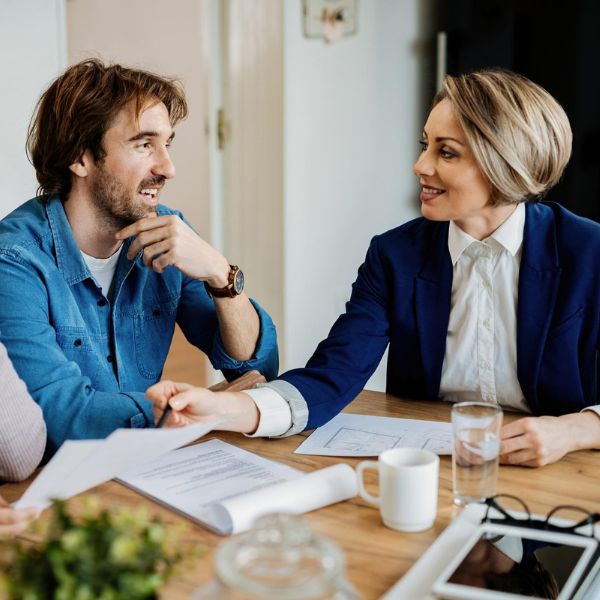 lawyer speaking with a client