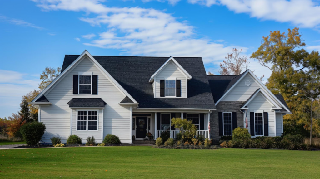 A picturesque white suburban house with a manicured lawn, representing inherited property or estate assets in Texas.